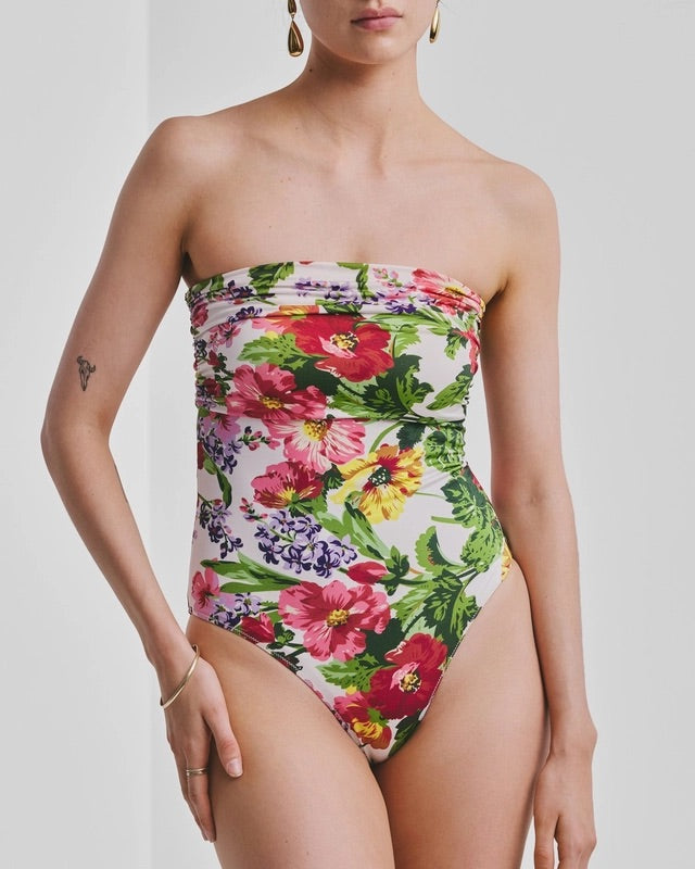 Bandeau Swimsuit  Daylight Bloom