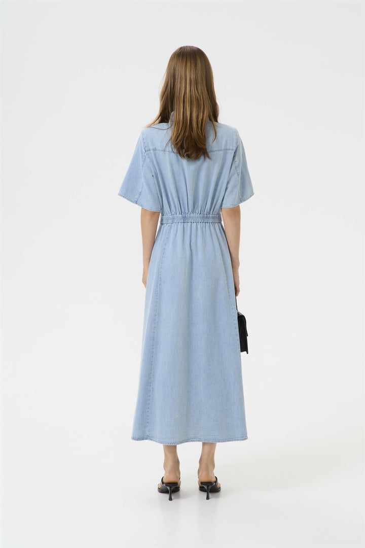 GZsauda SS long dress  Light Blue Washed