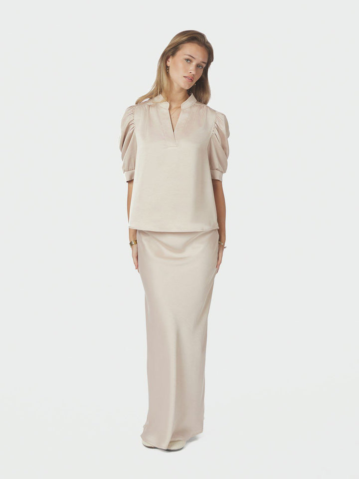 Roella Heavy Sateen Blouse Champagne