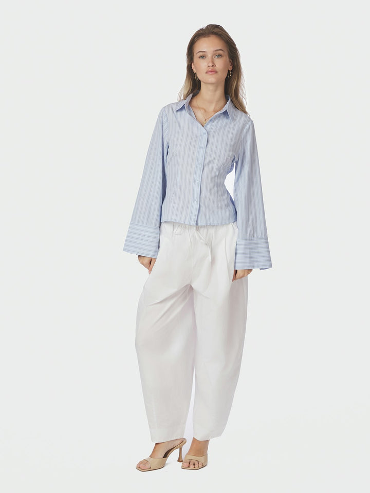 Clarida Double Stripe Shirt  Light Blue