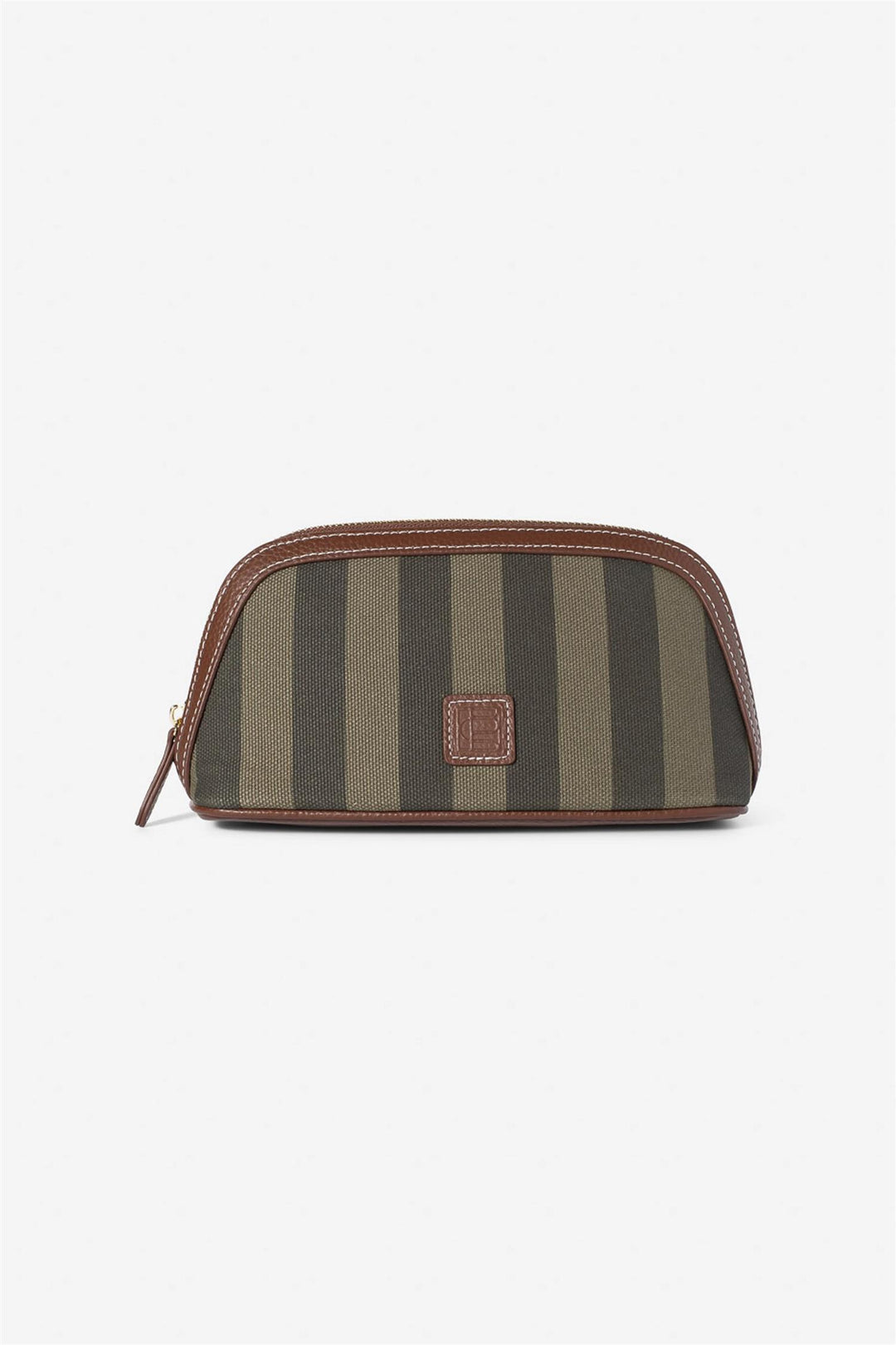 Cosmetic Pouch Small  Green Stripe