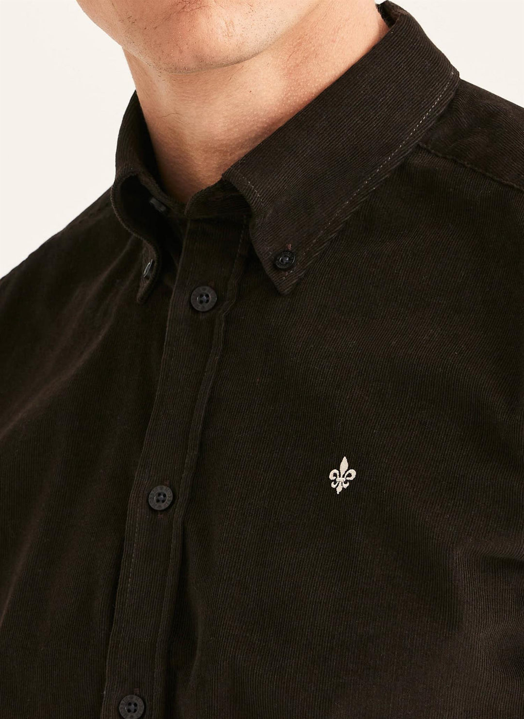 Douglas Cord Shirt-Slim Fit  Brown