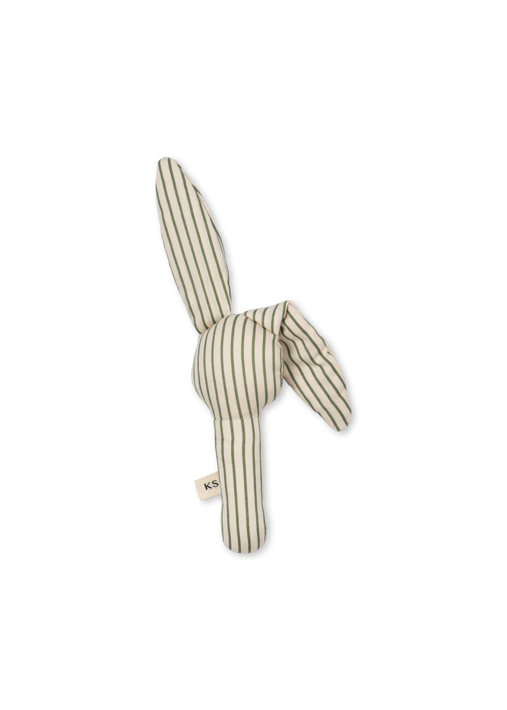 BUNNY HAND RATTLE  Tea Stripe