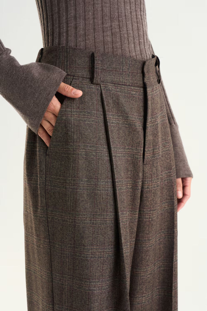 Maella Trousers  Brown Check