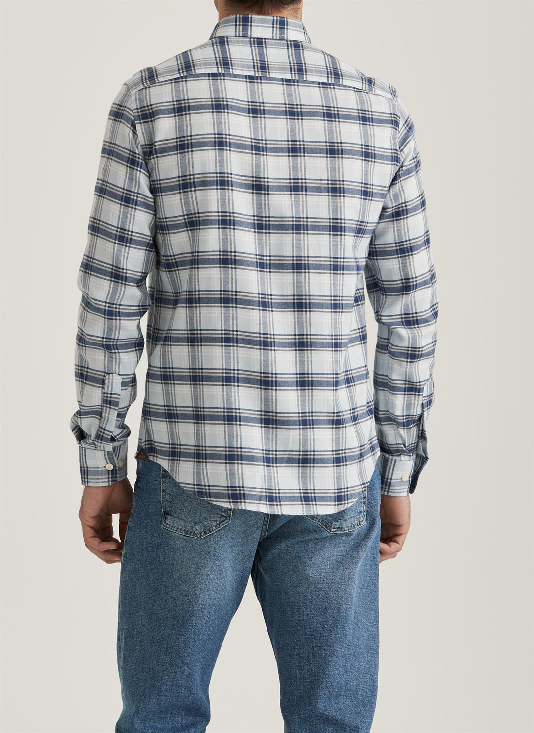 Soft Check Flannel-Slim Fit  Blue