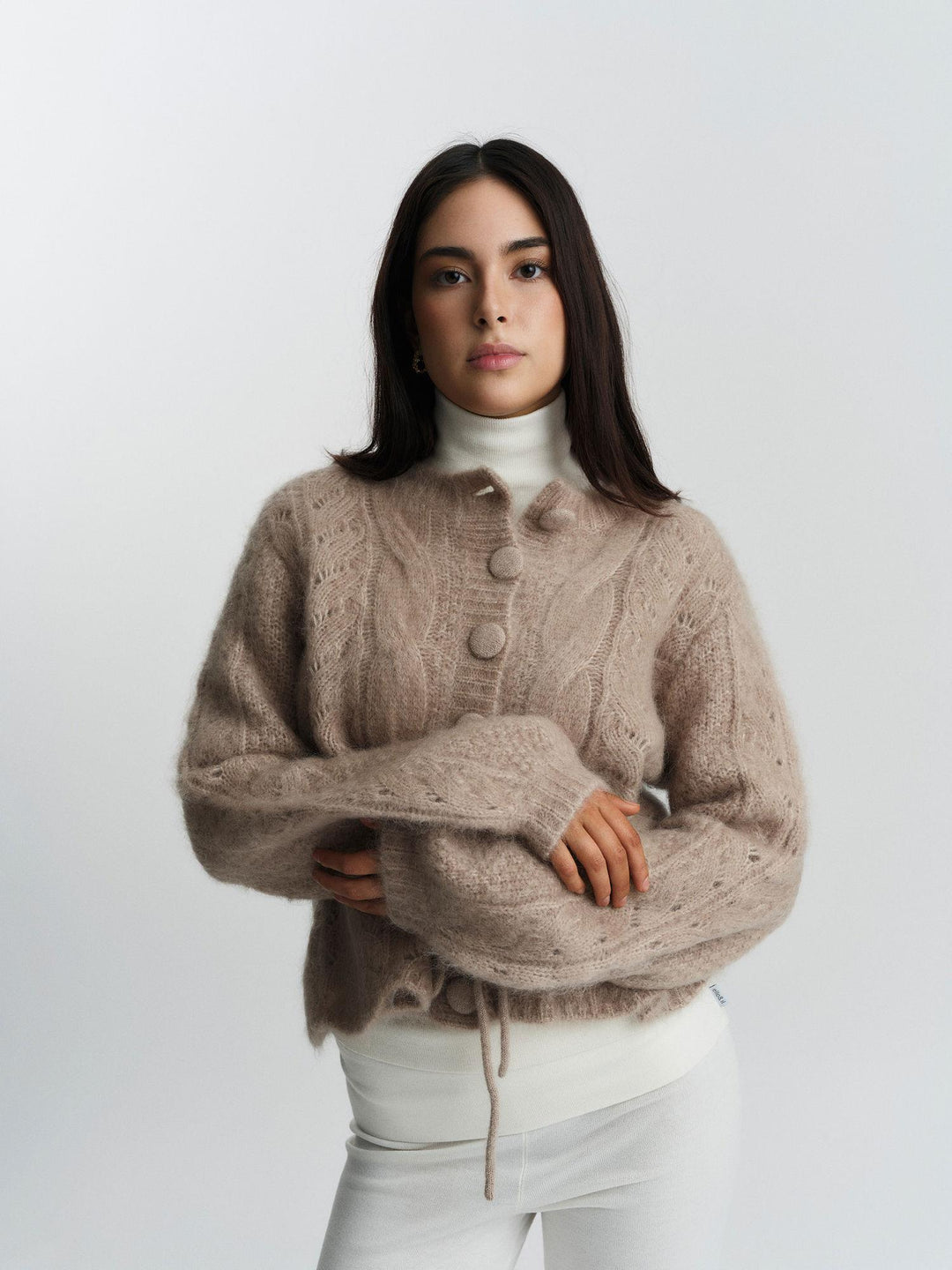 Sophia Chunky Cardigan  Hazel Beige