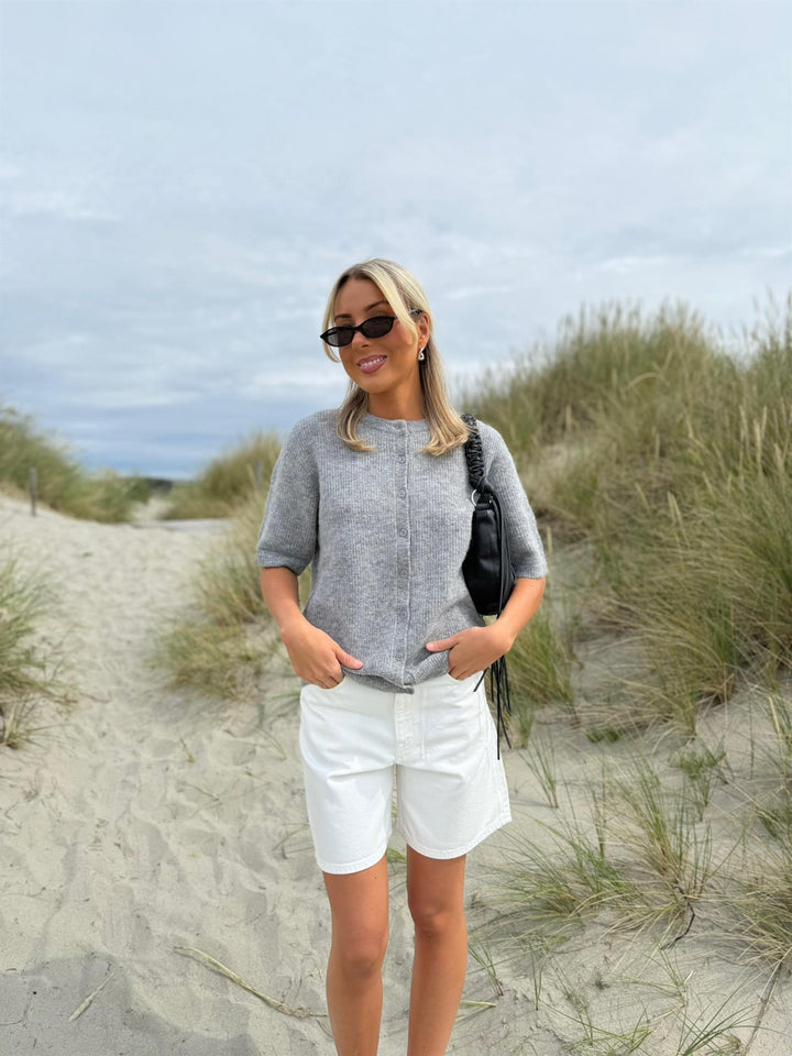 SAANOURA SS CARDIGAN 7355  Grey Mel.