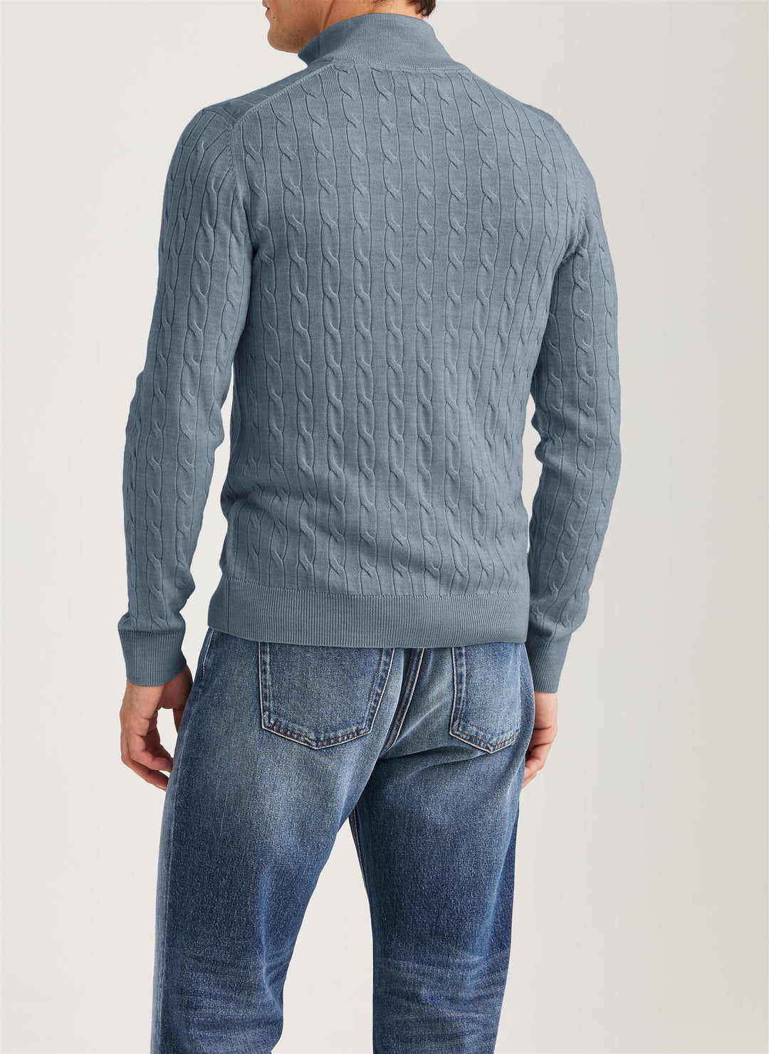 Merino Cable John Zip  Blue