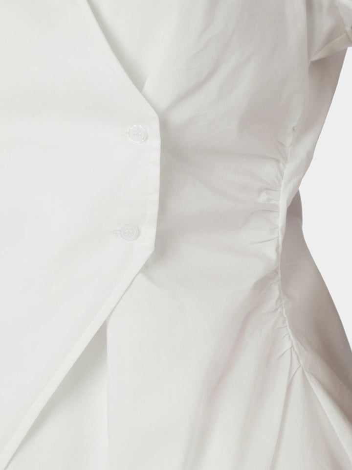 Fidi Poplin Top  White