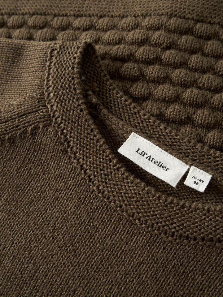 nobir Ls Knit Lil  Mellombrun
