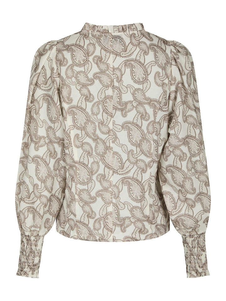 Gilda Soft Paisley Blouse  Creme