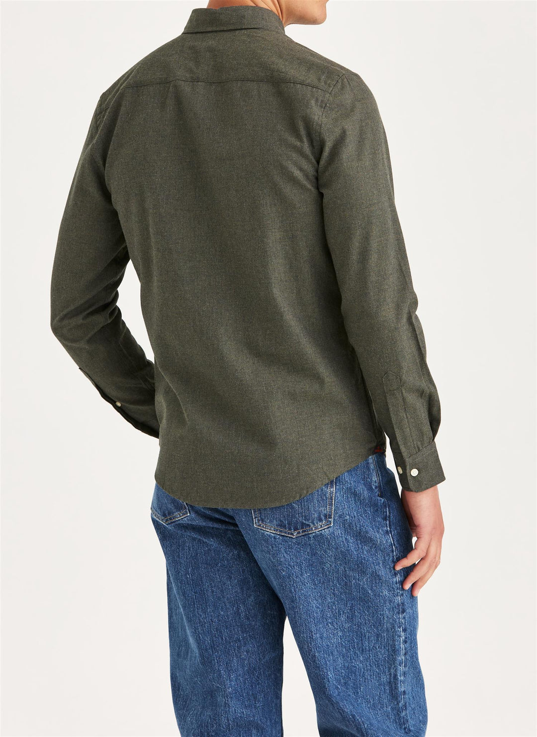 Watts Flannel Shirt-Slim Fit  Olive