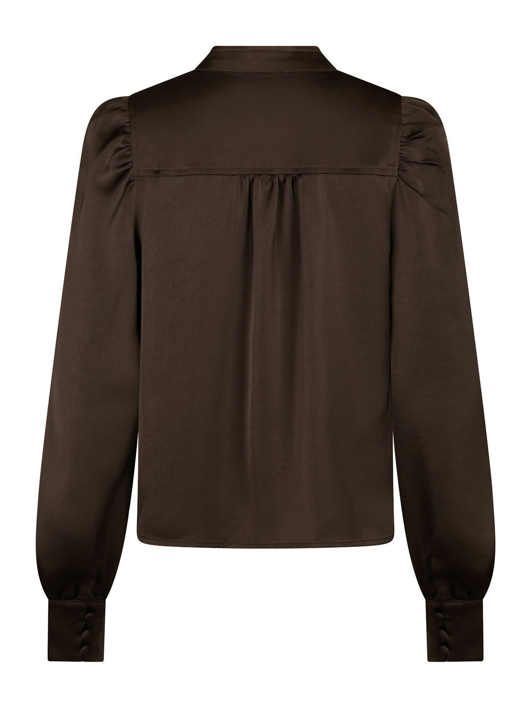 Rosslyn Heavy Sateen Blouse  Dark Brown