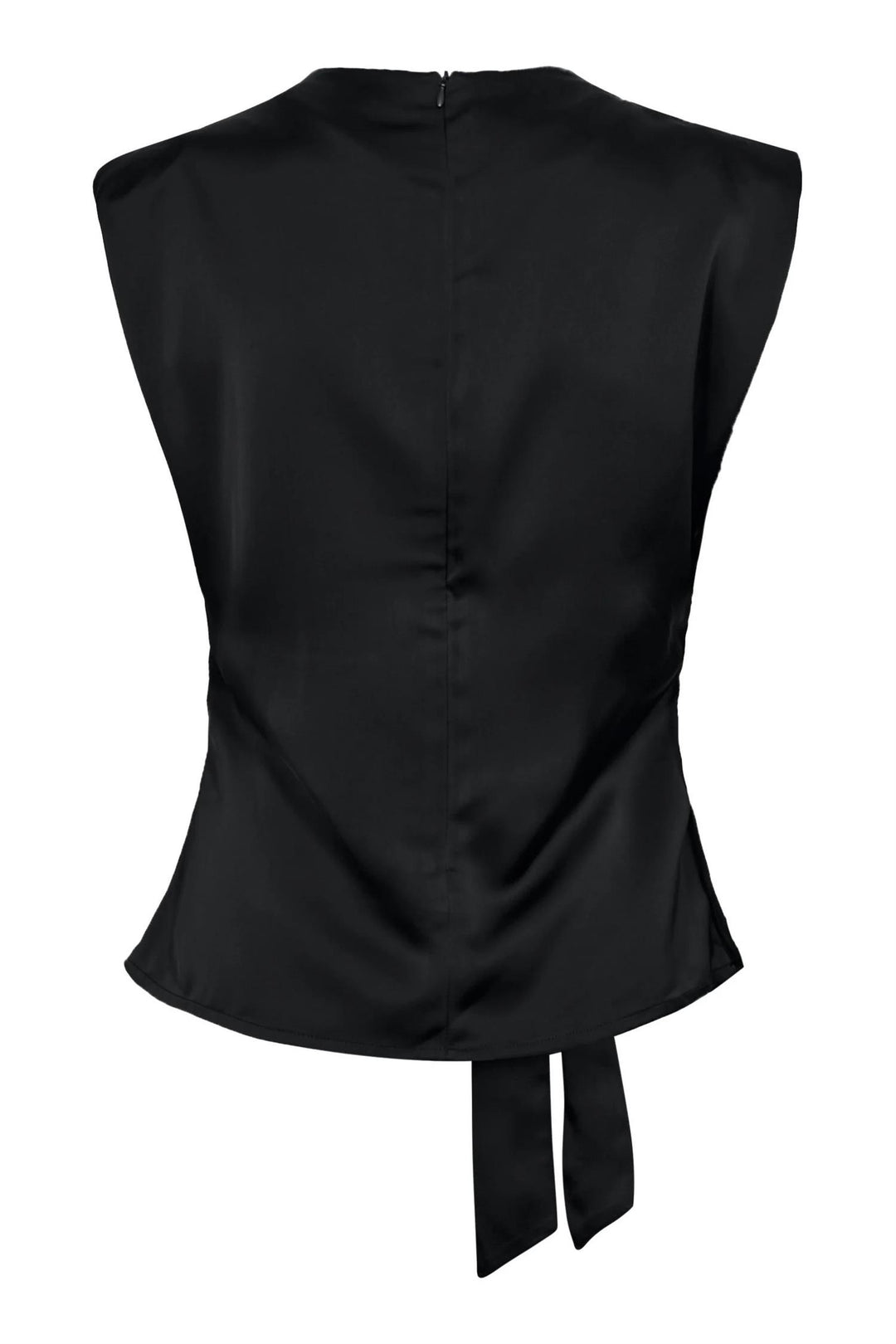 SafiraCC Pleat Top Black