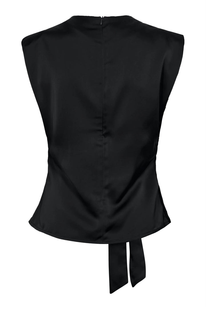 SafiraCC Pleat Top Black