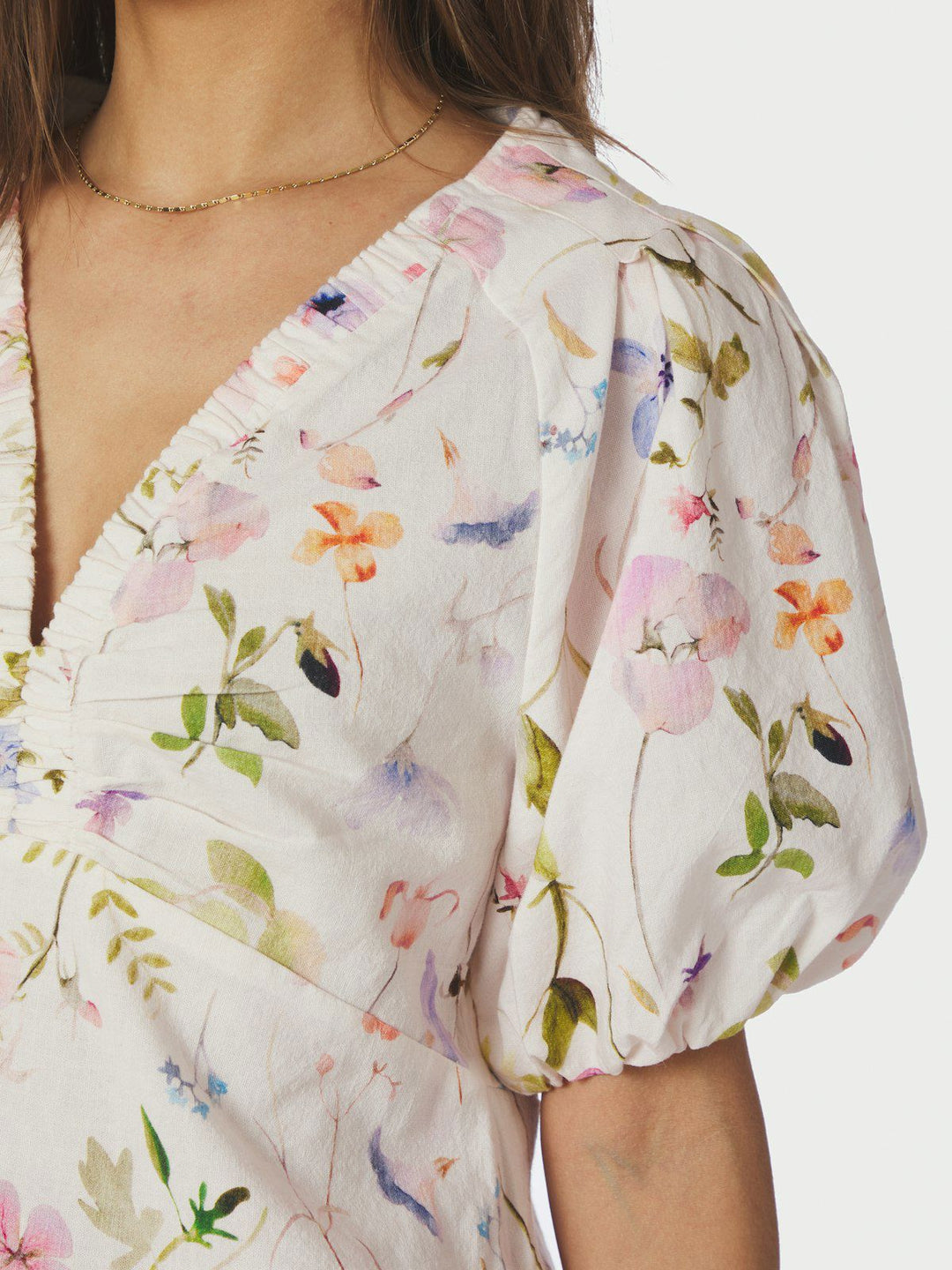 Irina Flower Blouse  Off White