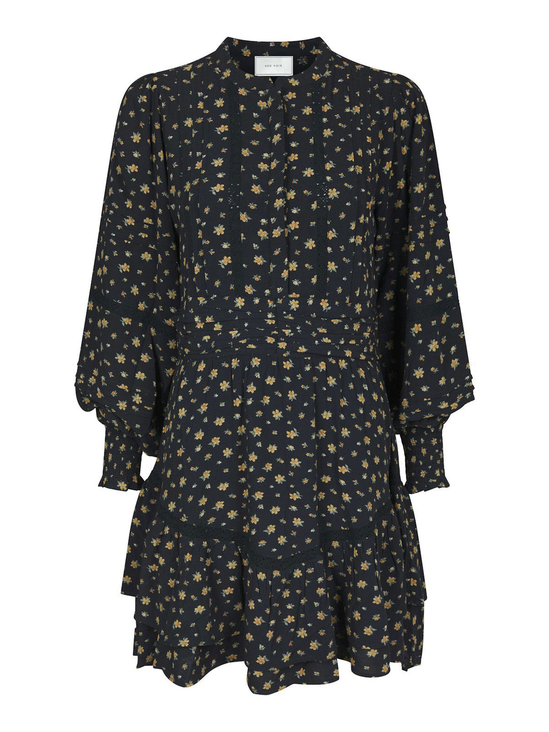 Roberta Small Flower Dress  Black