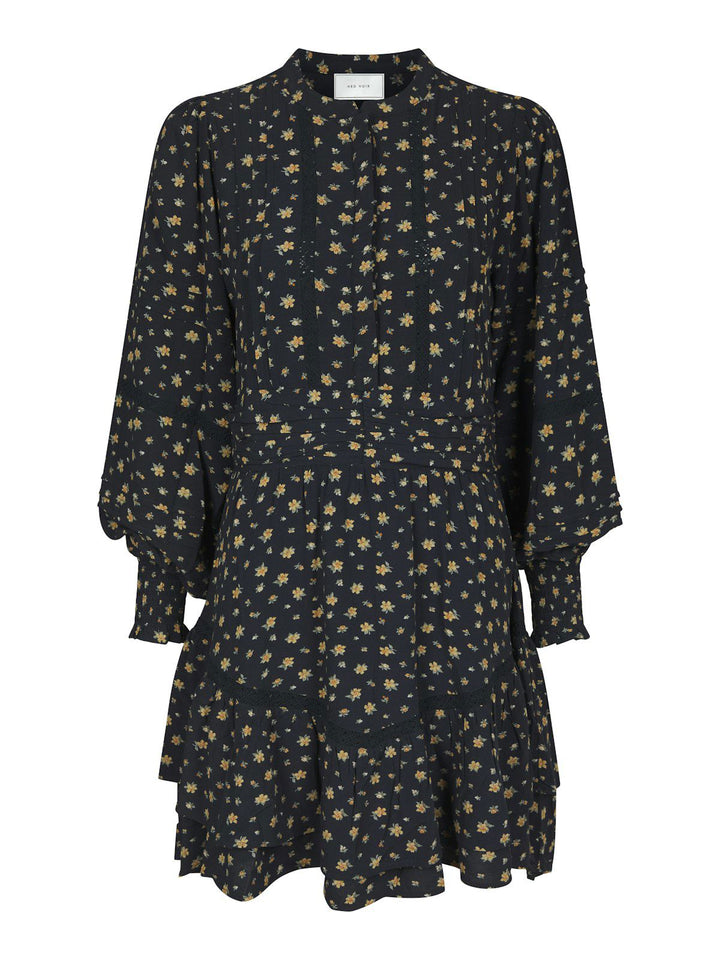 Roberta Small Flower Dress  Black