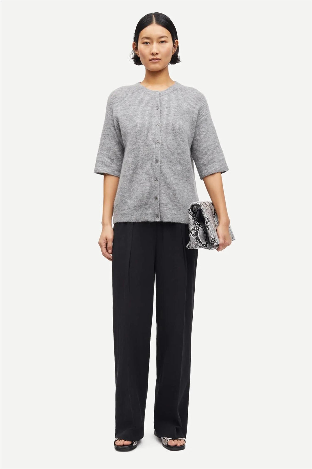 SAANOURA SS CARDIGAN 7355  Grey Mel.