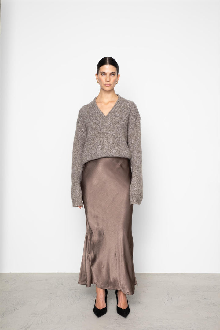 Hyro Skirt  Dark Taupe