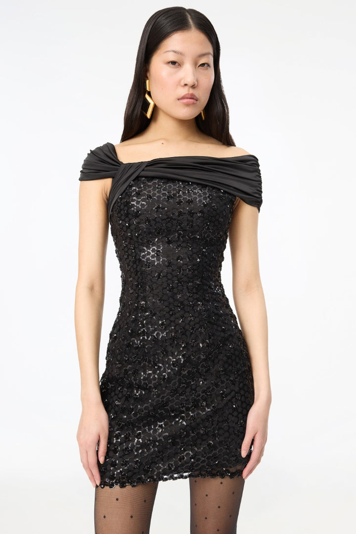 Sequins Mini Dress  Black
