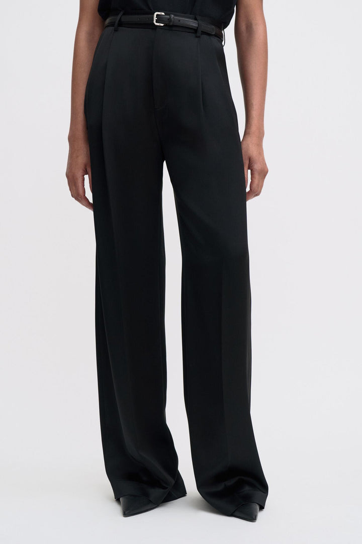 darcey satin trousers Black