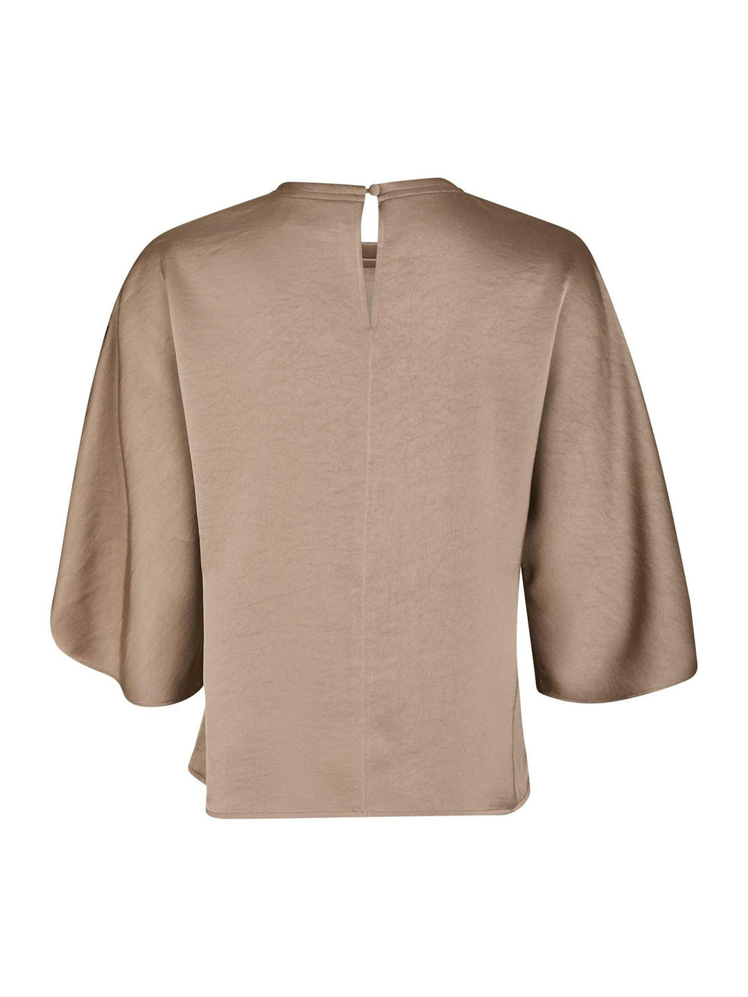 Liora Heavy Sateen Blouse  Dark Taupe