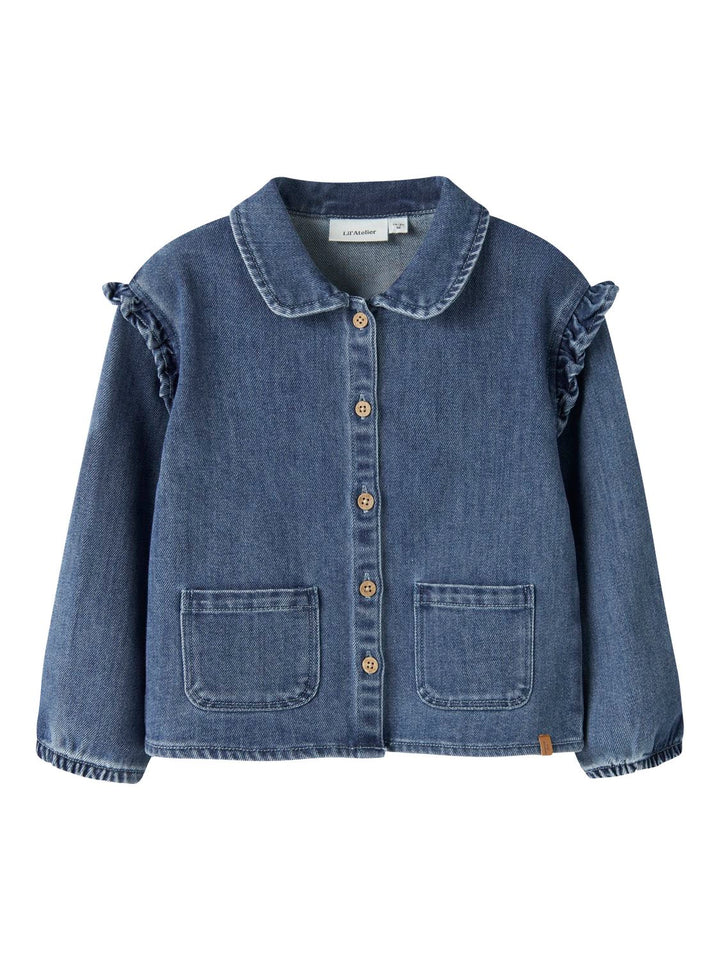 Nmfobello Ls Loose Overshirt 1144-Se Lil  Mørkeblå