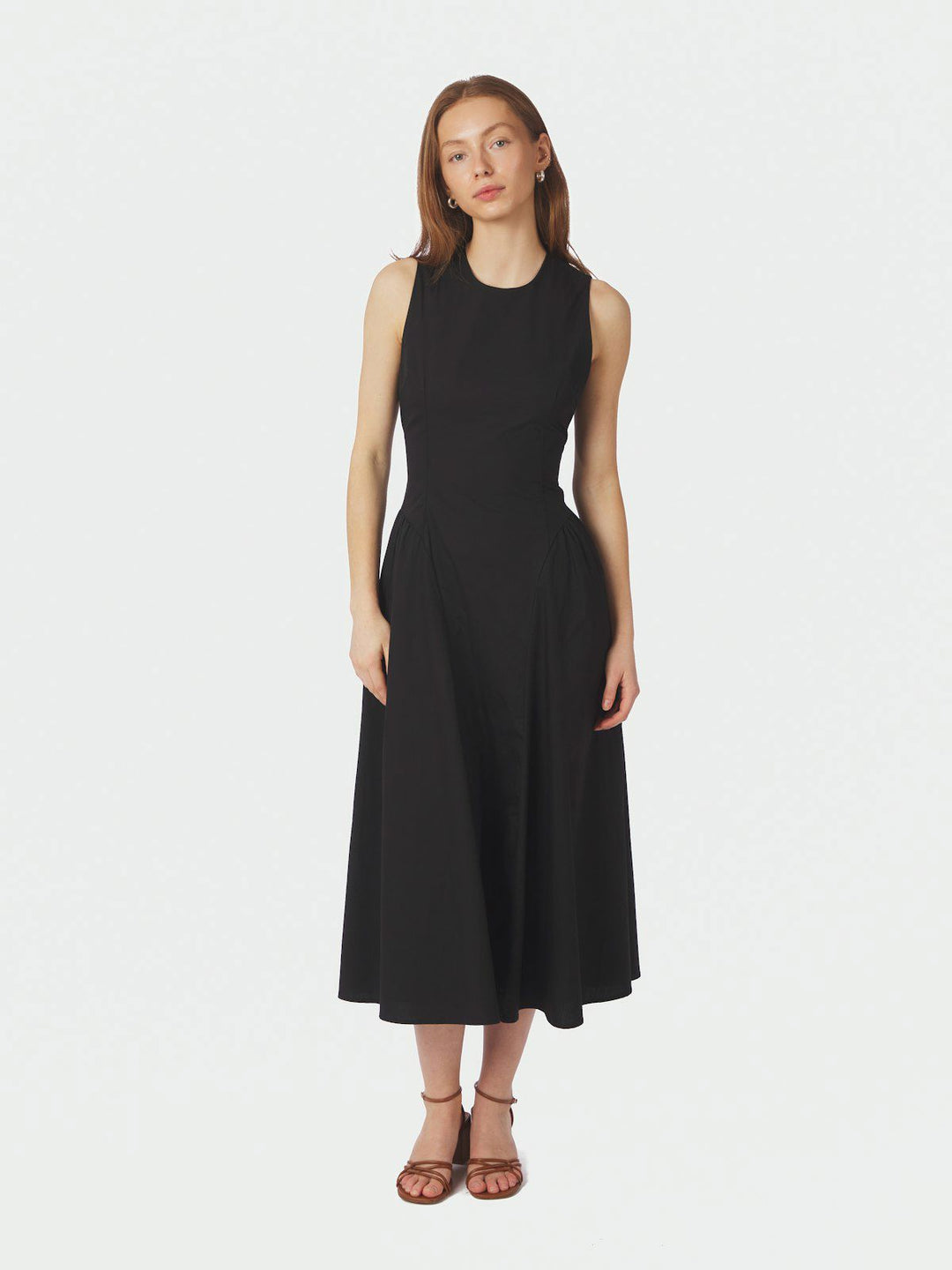 Zora Poplin Dress  Black