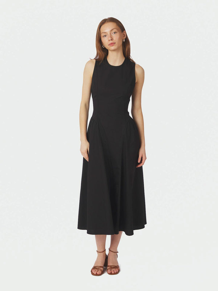 Zora Poplin Dress  Black