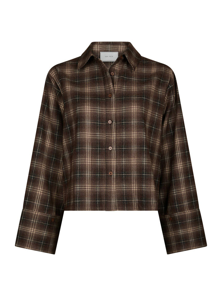 Jaylin Flannel Check Shirt Dark Taupe