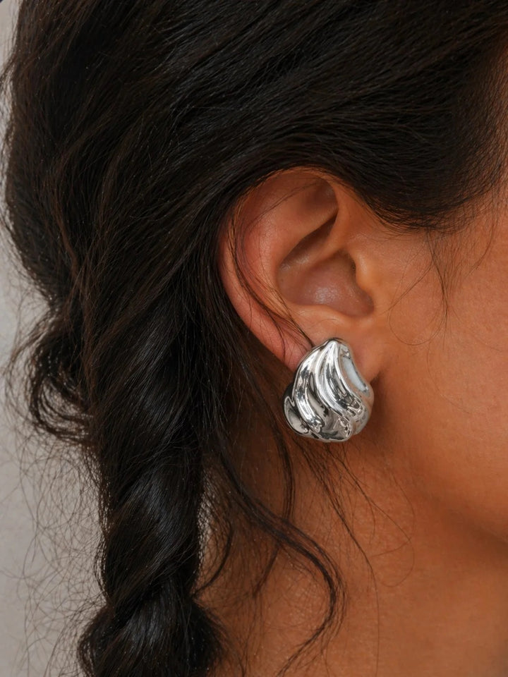 Swirl Earrings  Silver