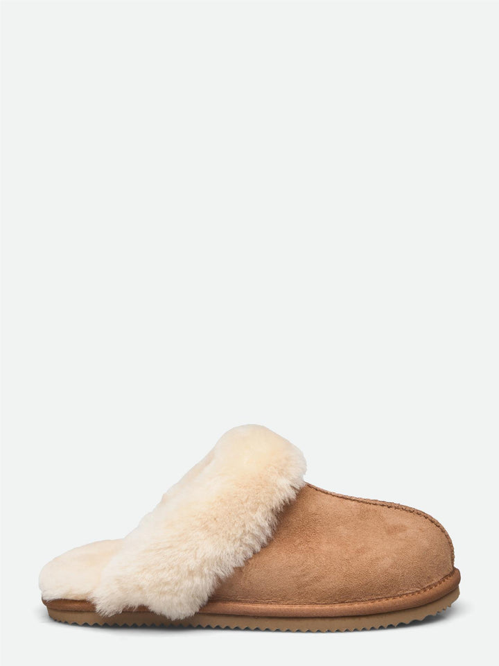 RHSydney Shearling reversed slippers  Almond