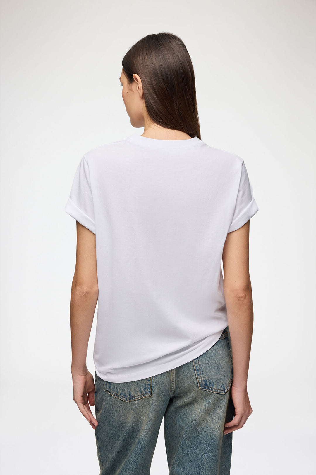 BASIC COTTON RELAXED T-SHIRT TEDDY MUSHROOMS  Bright White