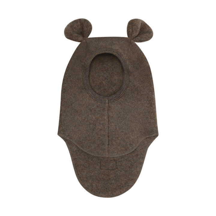 Balaclava Ears Wool Fleece  Brown Melange
