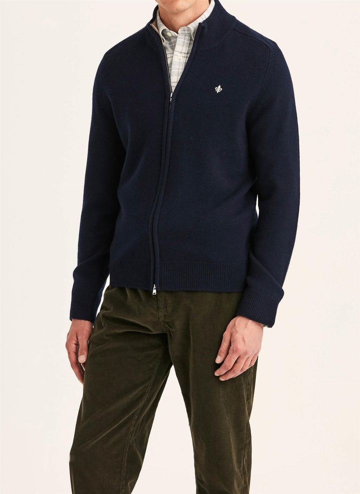 Hertford zip cardigan  Navy