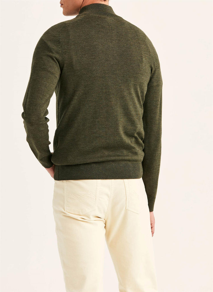 Merino john zip  Olive
