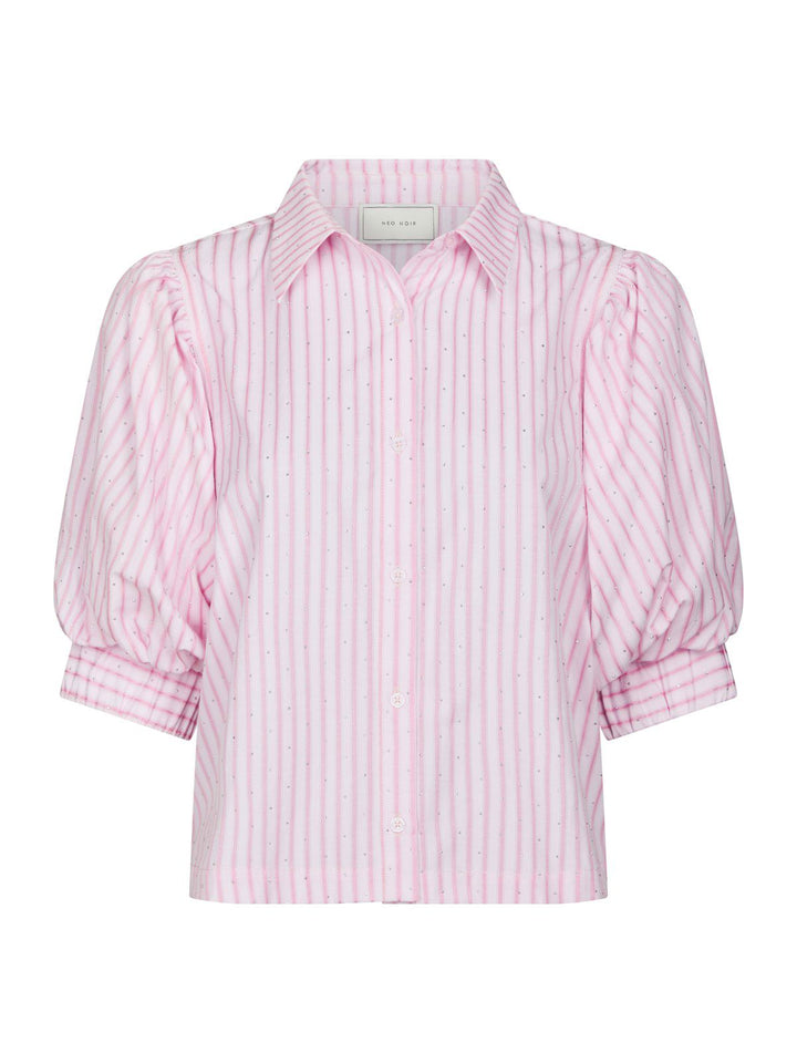 Etta Soft Stripe Stone Shirt  Light Pink