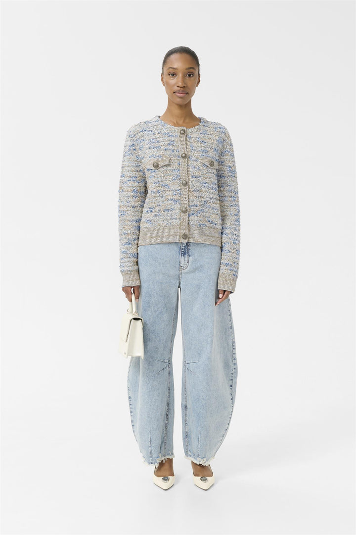 Gzcannie Cardigan  Blue White Mix