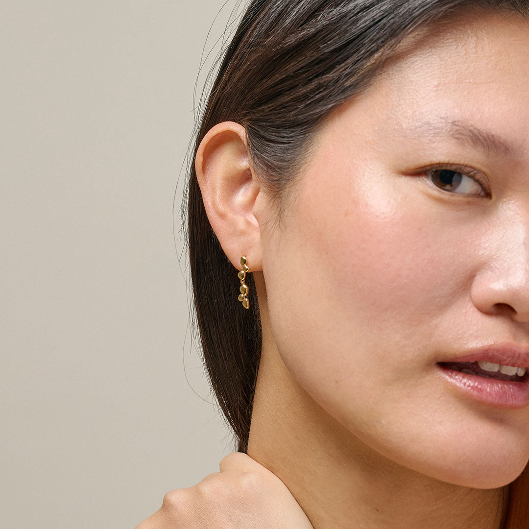 Earrings, Nara Drop  925S/Gp