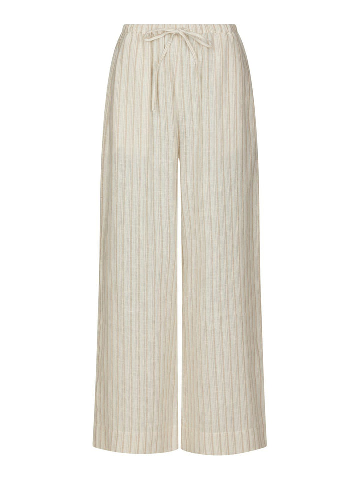 Heifa Linen Stripe Pants  Sand