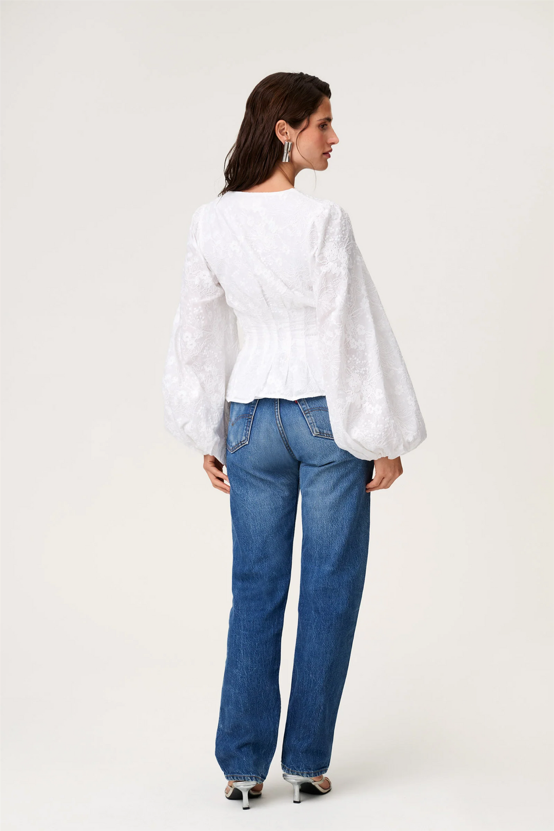 PALENA BLOUSE  White Embroidry