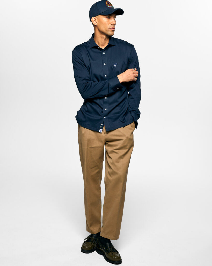 Leon-Supima Knit  Navy