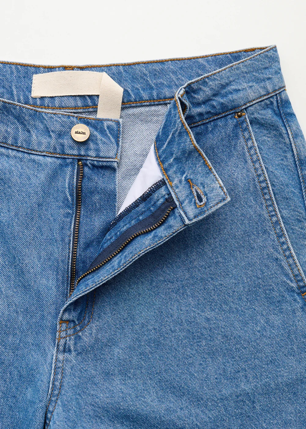 Carlo Midwaist Wide Jeans I  Clear Blue