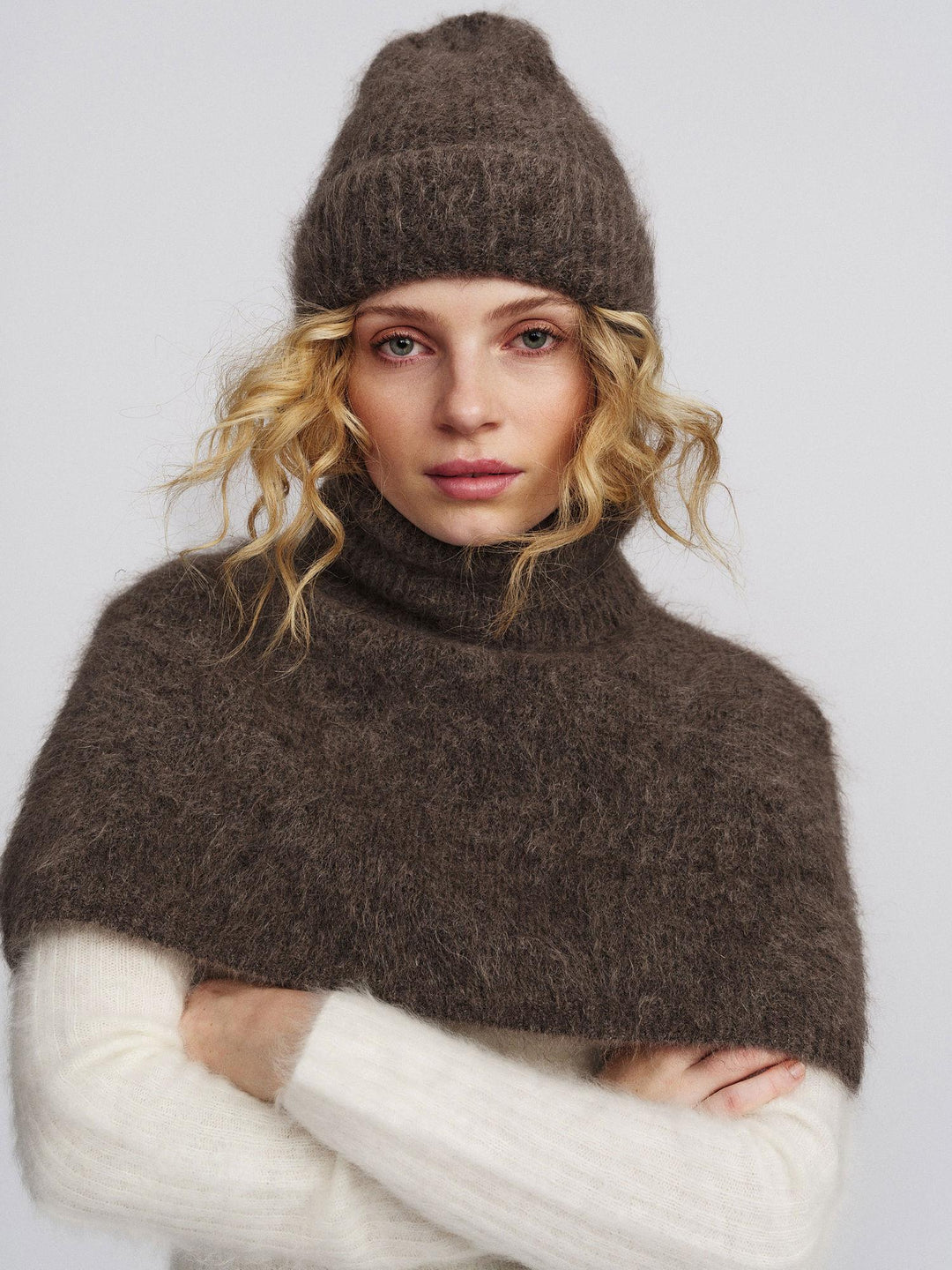 Silje Chunky Hat  Brown