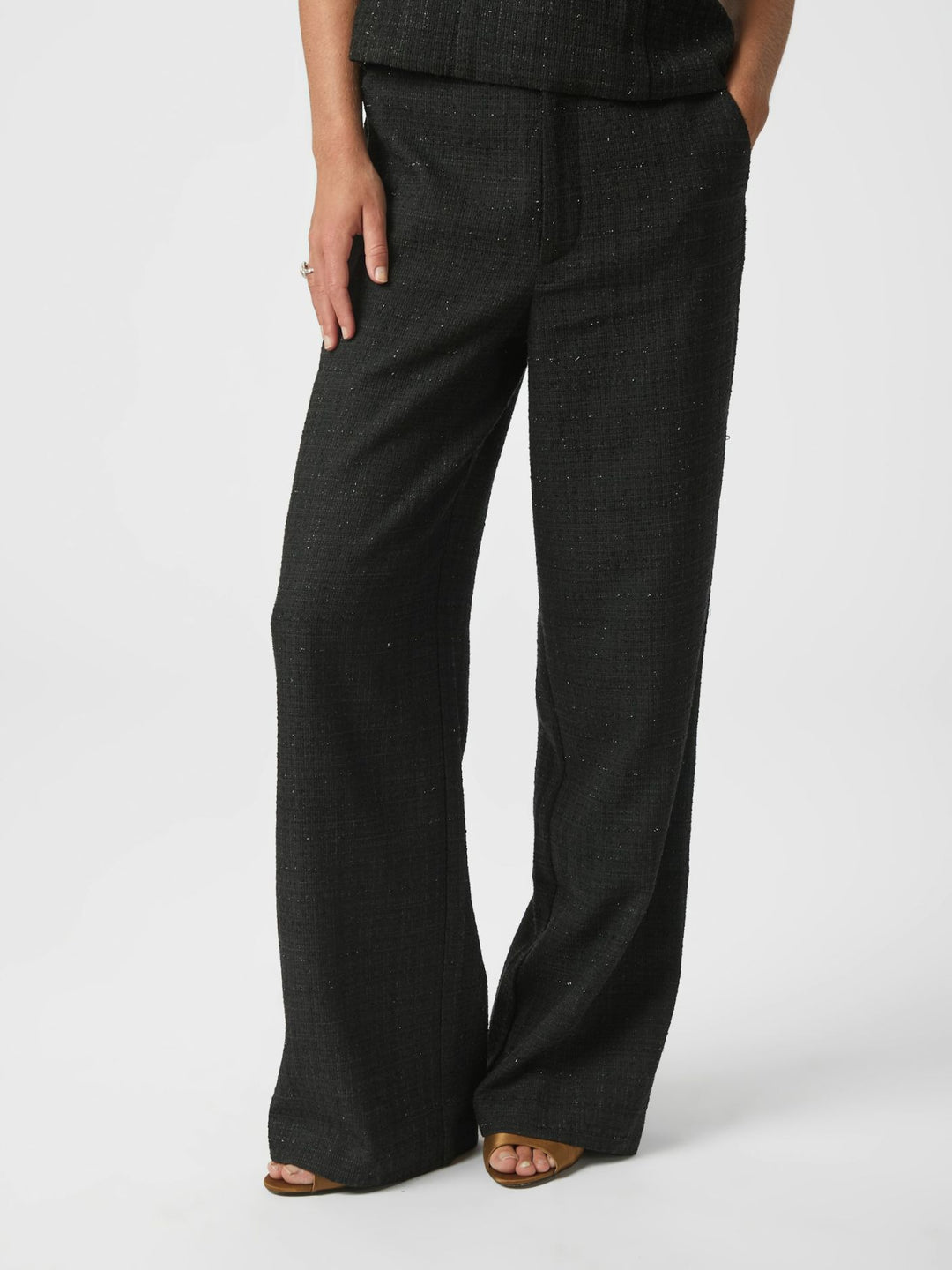 Emmett Boucle Pants  Black