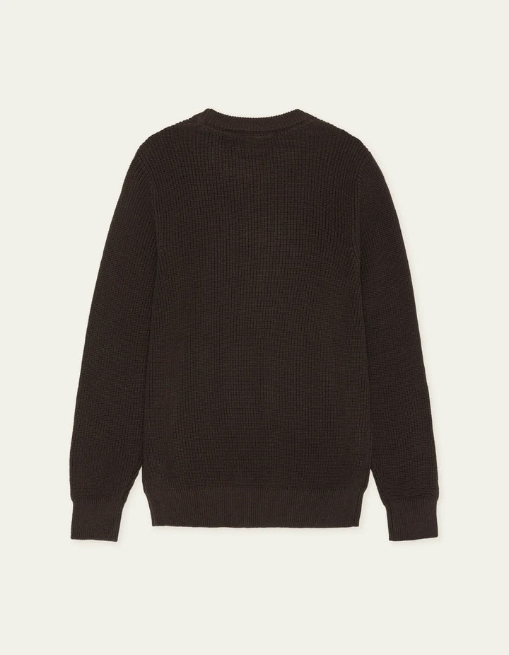 Rib Crewneck Knit  Molé Brown
