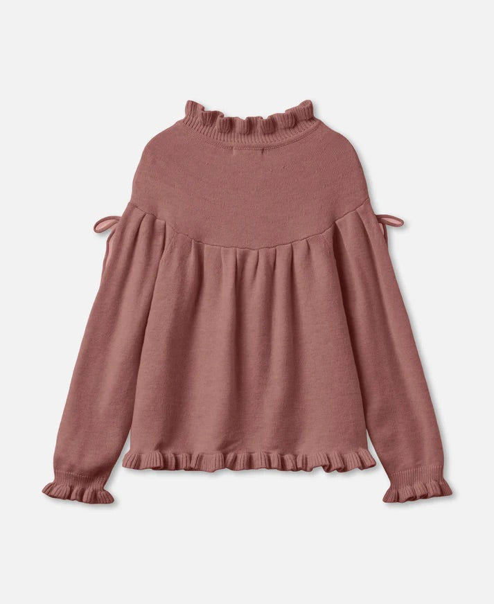 KINO LS KNIT BLOUSE  Ash Rose