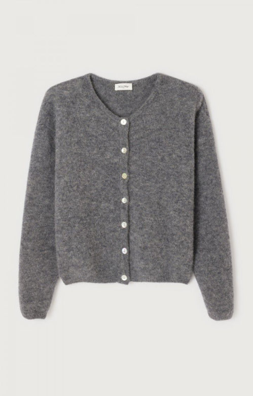 VITOW CARDIGAN  Acier Chine