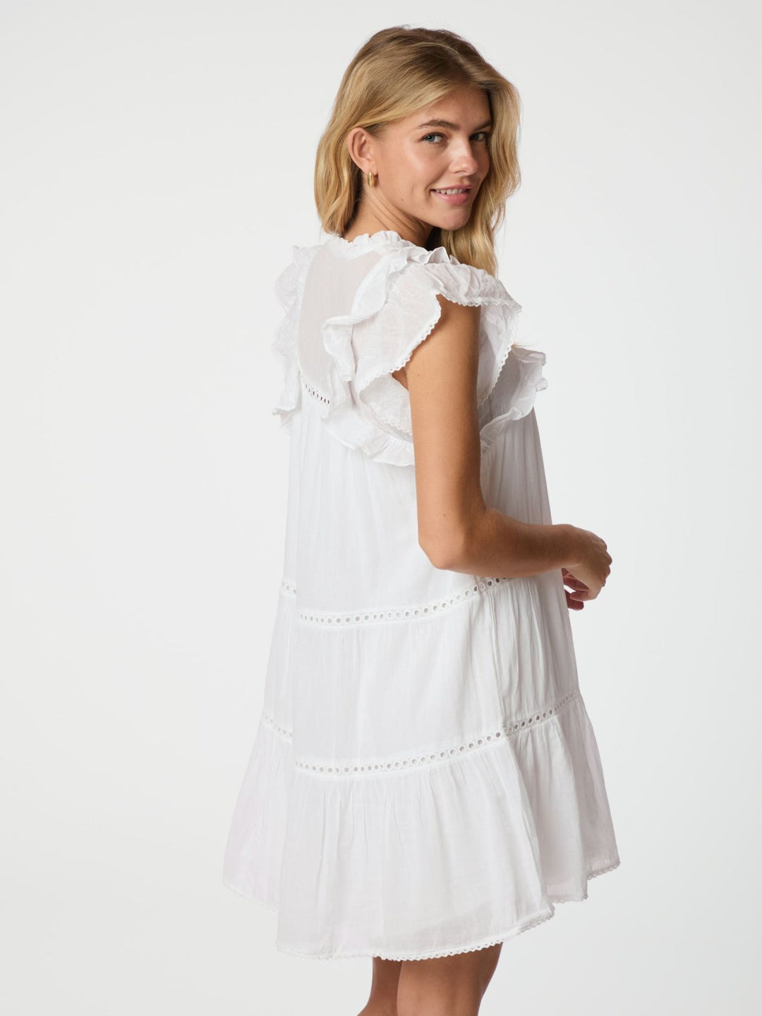 Jamma S Voile Dress  White